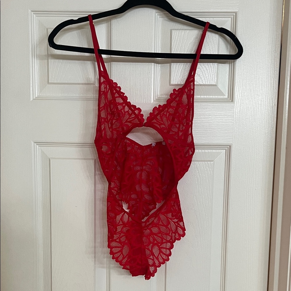Savage X Fenty Red Lace Chemise